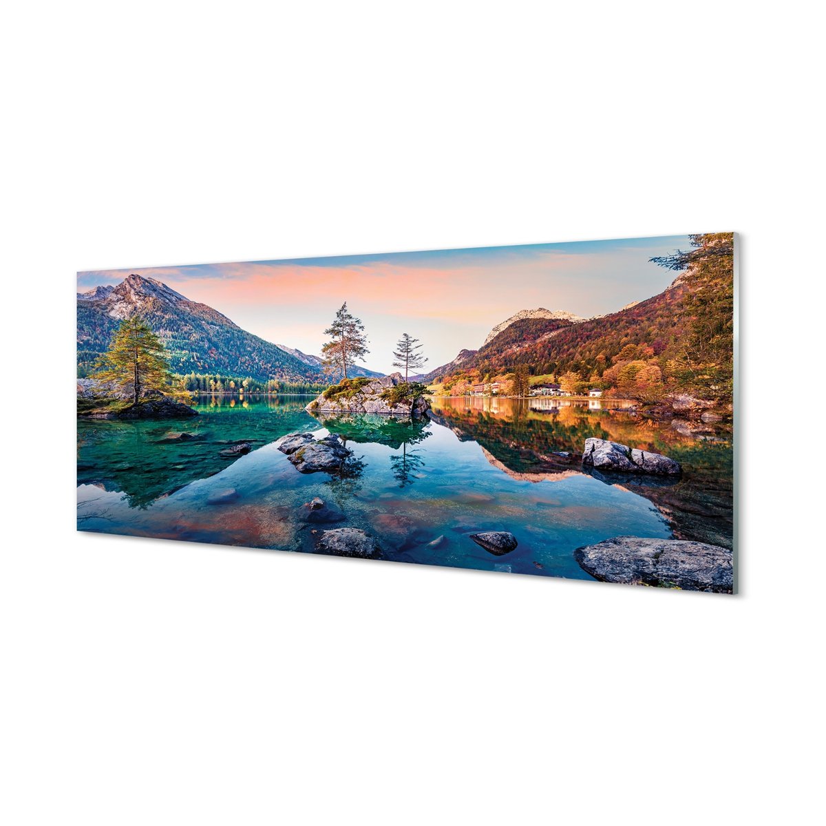 Nowoczesny panel szklany Niemcy Góry alpy 125x50 cm