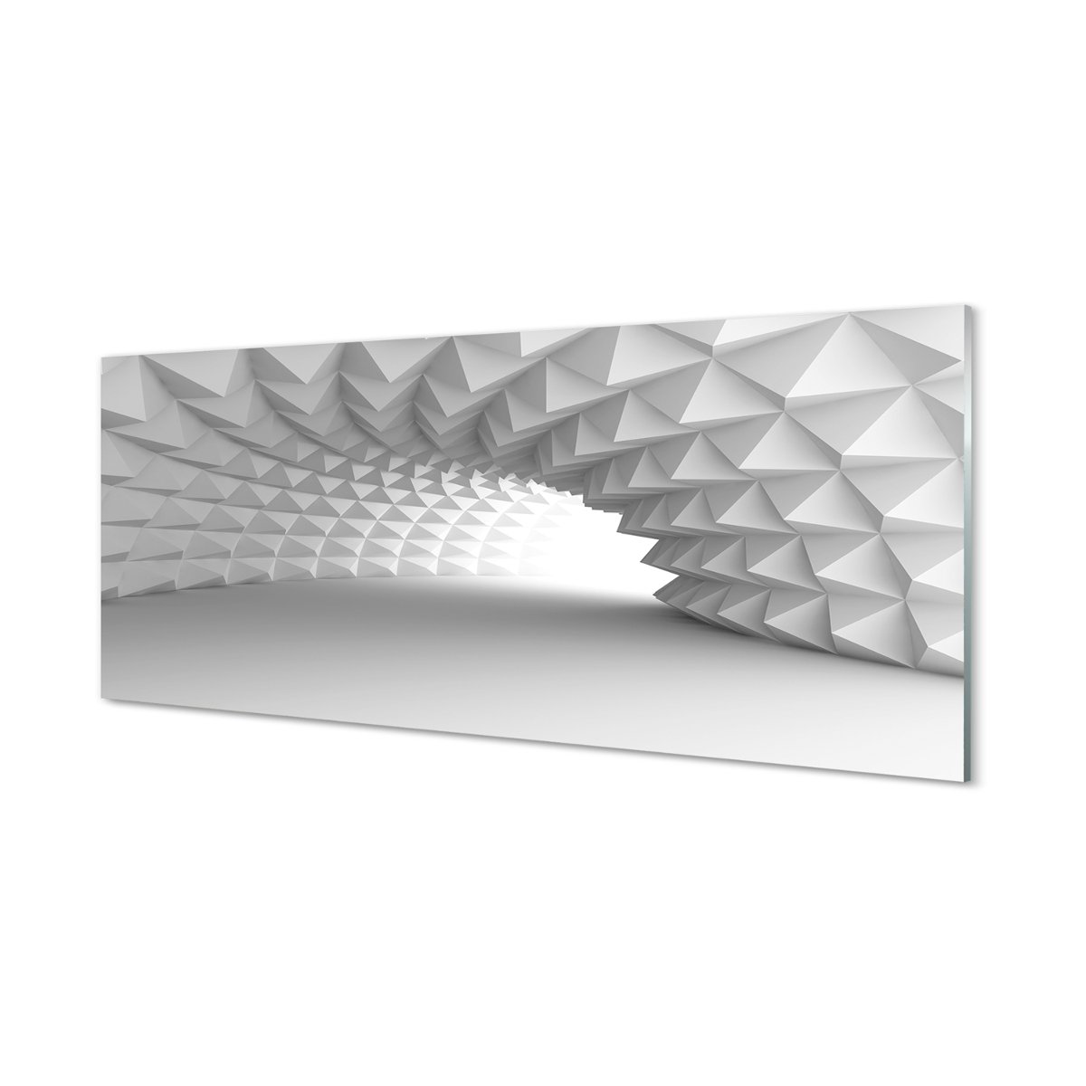 Szklany panel kuchenny Tunel w stożki 3d 125x50 cm