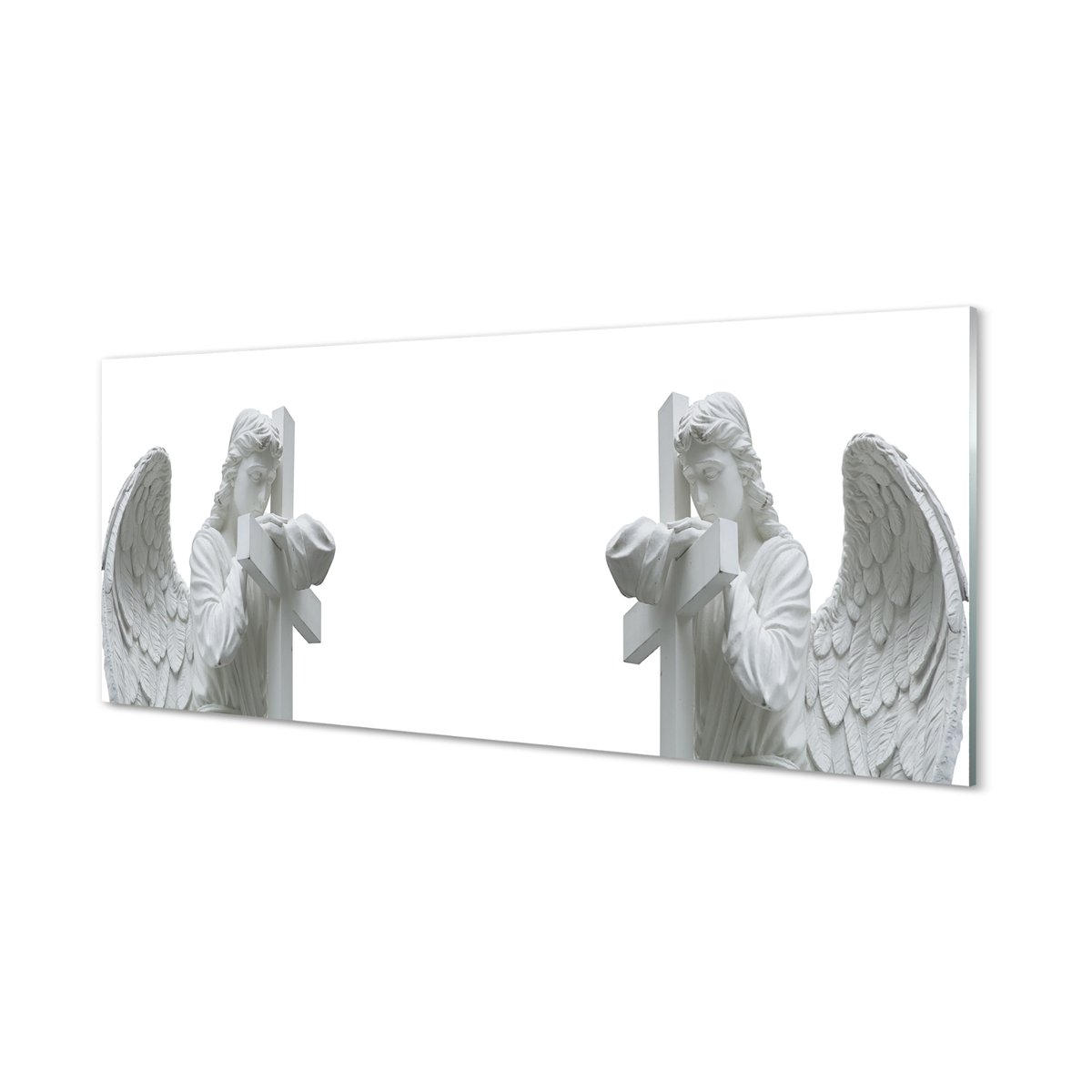 Nowoczesny panel szklany Modlitwa anioły 125x50 cm