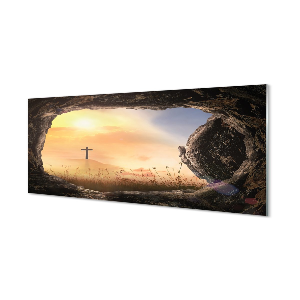 Panel dekoracyjny szkło hartowane Krzyż 125x50 cm