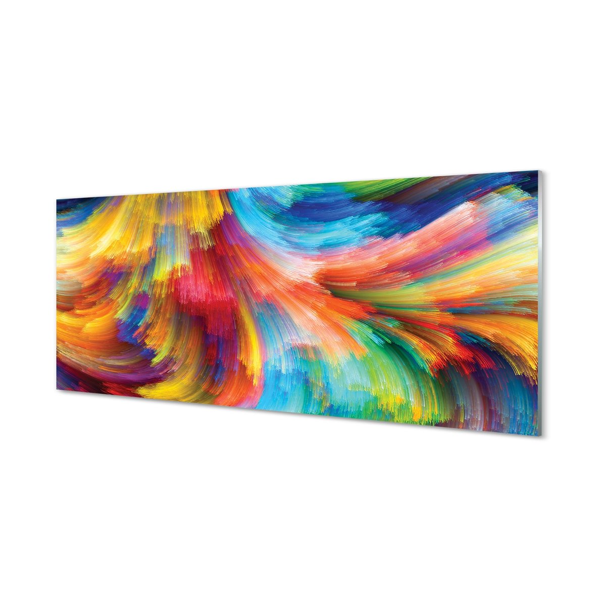 Szklany panel Kolorowe nieregularne paski 125x50 cm