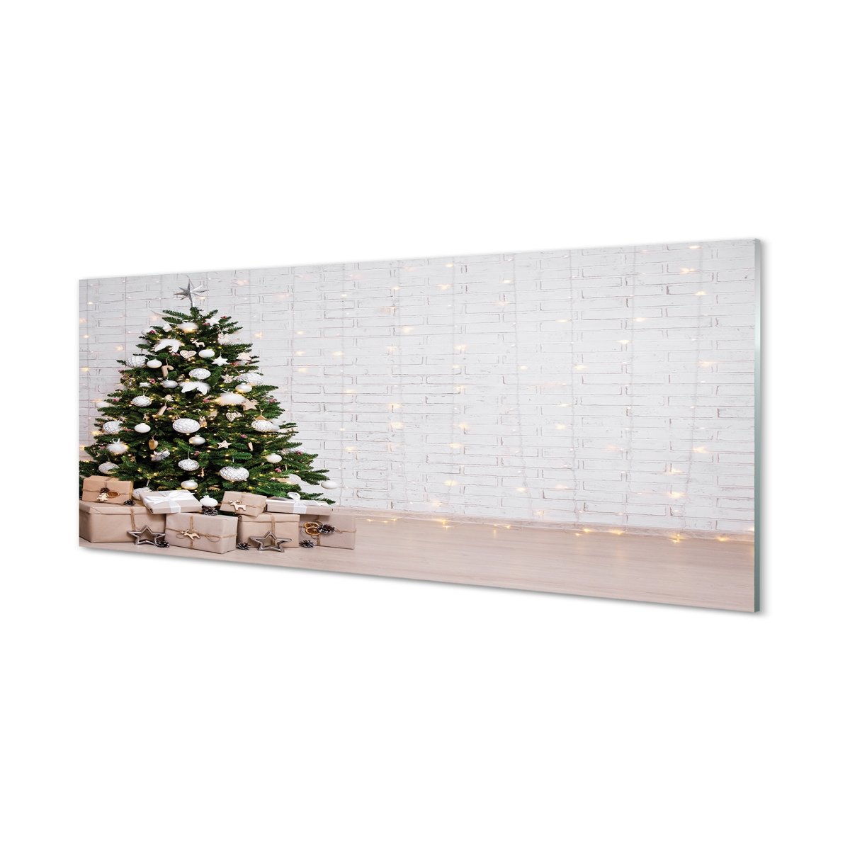 Ścienny panel Choinki prezenty dekoracje 125x50 cm