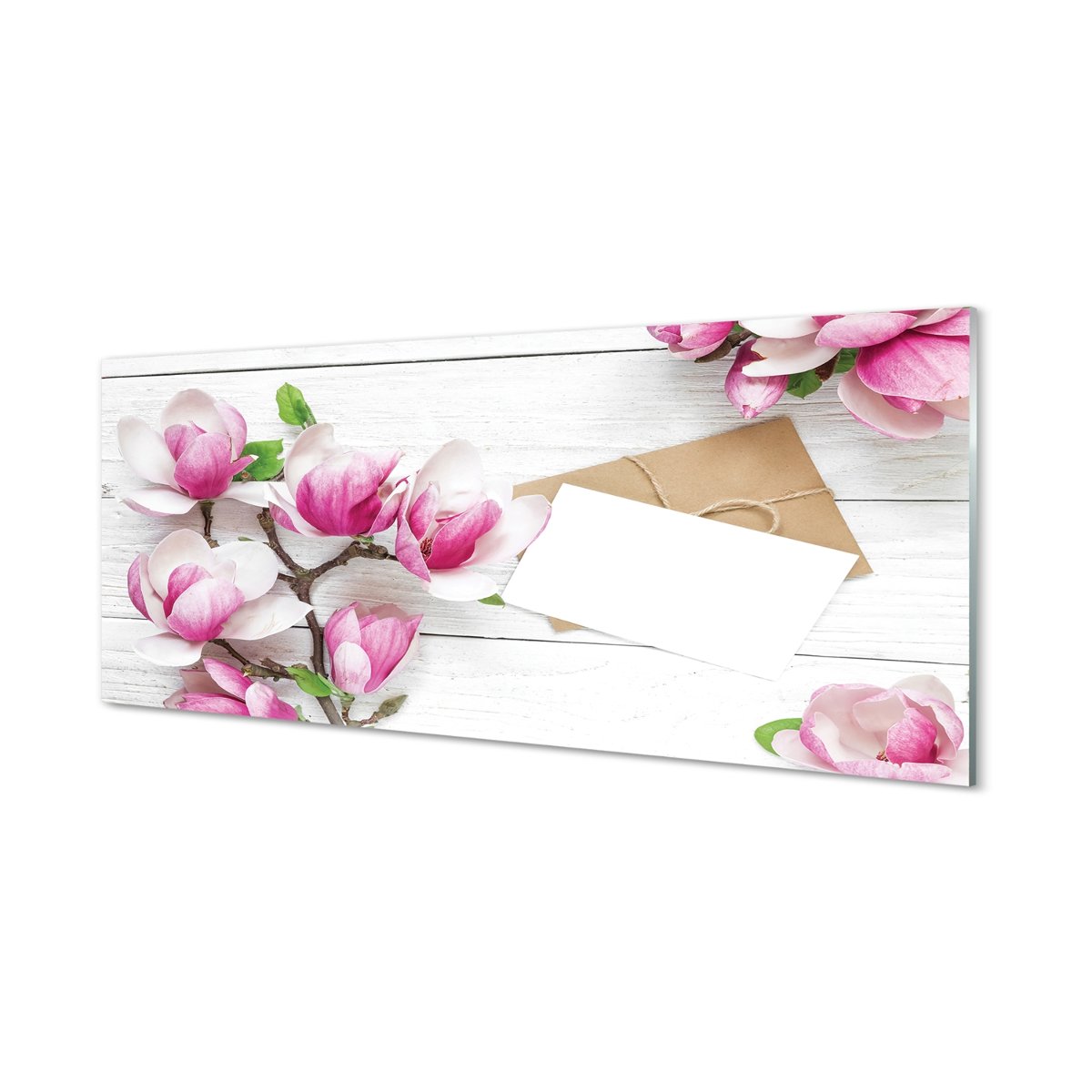 Ochronna płyta szklana +klej Magnolia deski 125x50 cm