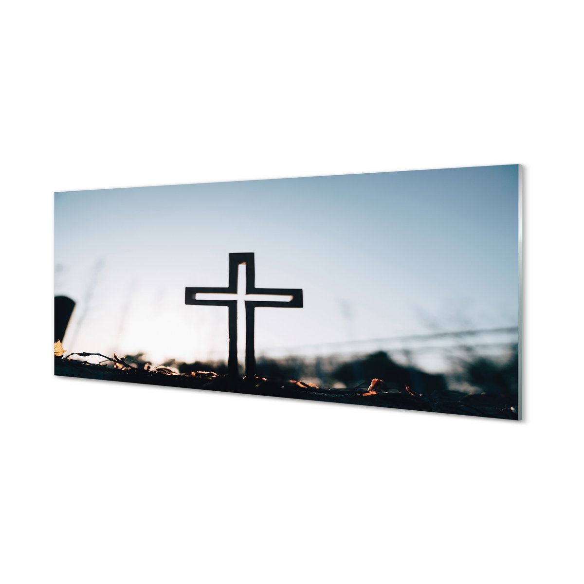 Panel dekoracyjny szkło hartowane Krzyż 125x50 cm