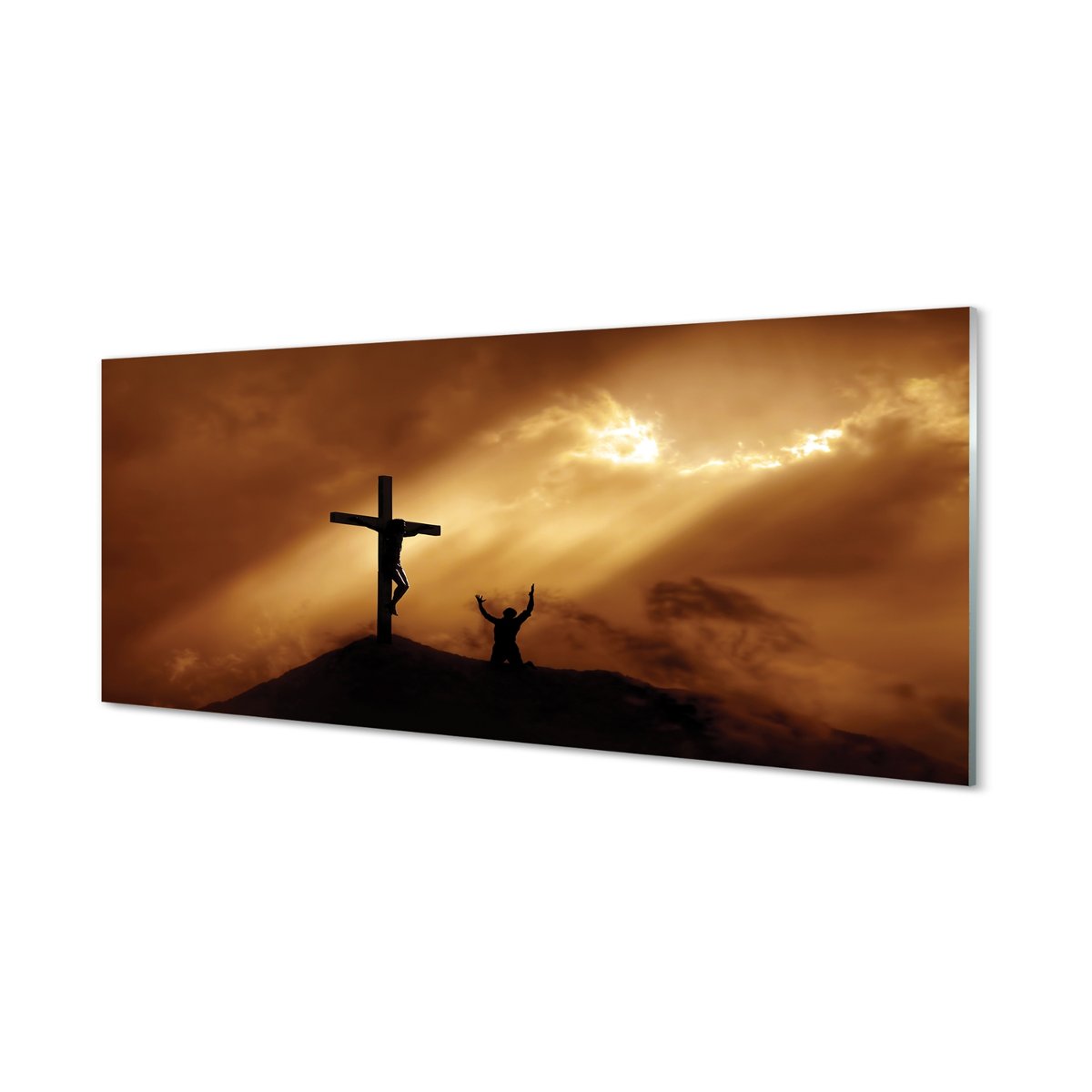 Panel między szafki Światło Jezus krzyż 125x50 cm