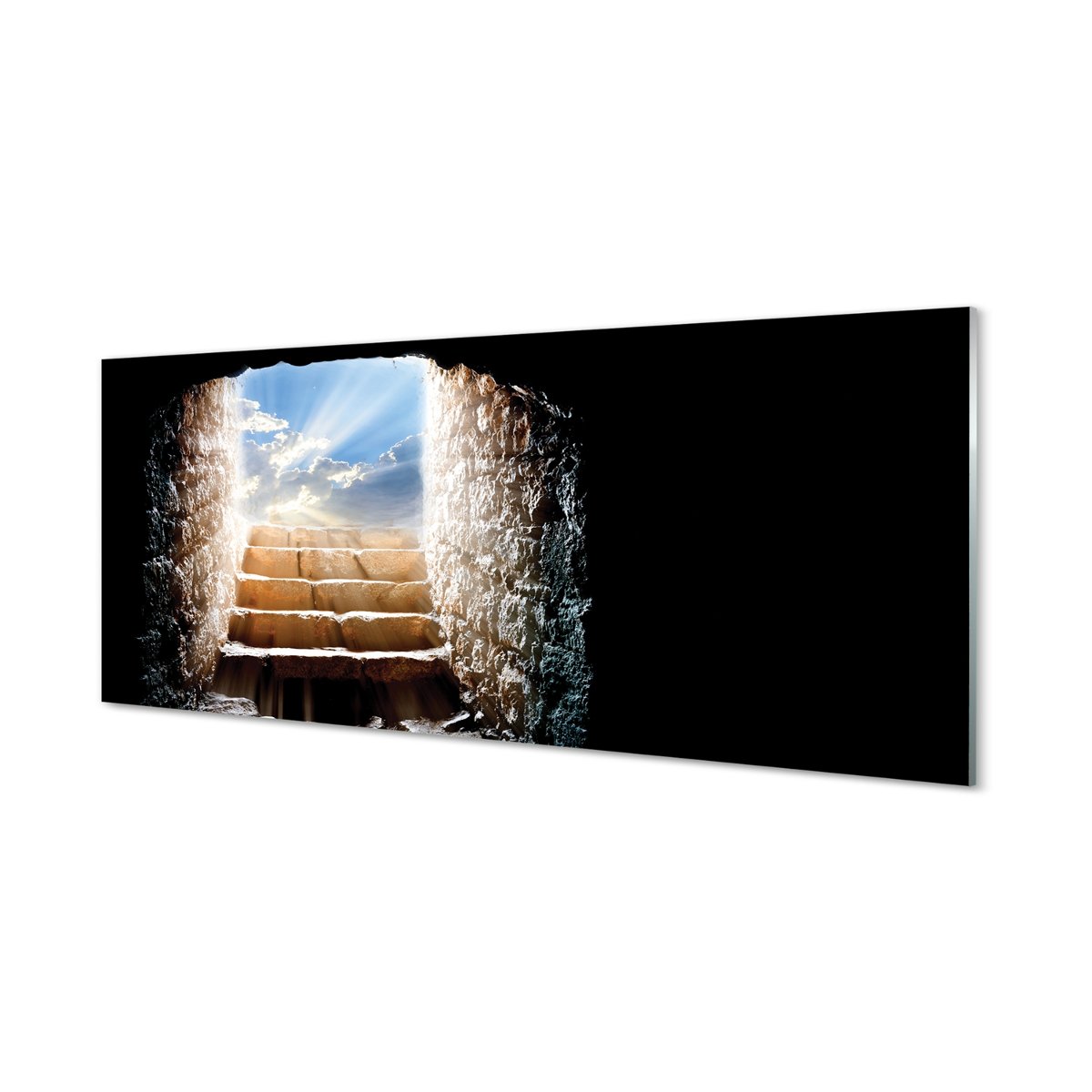 Nowoczesny panel kuchenny Schody słońce 125x50 cm