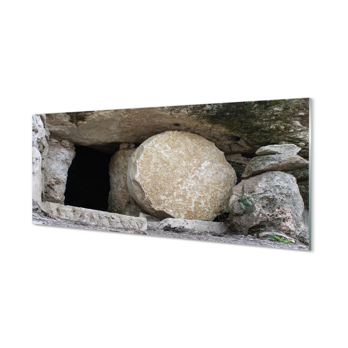 Nowoczesny lacobel z grafiką Jaskinia 125x50 cm