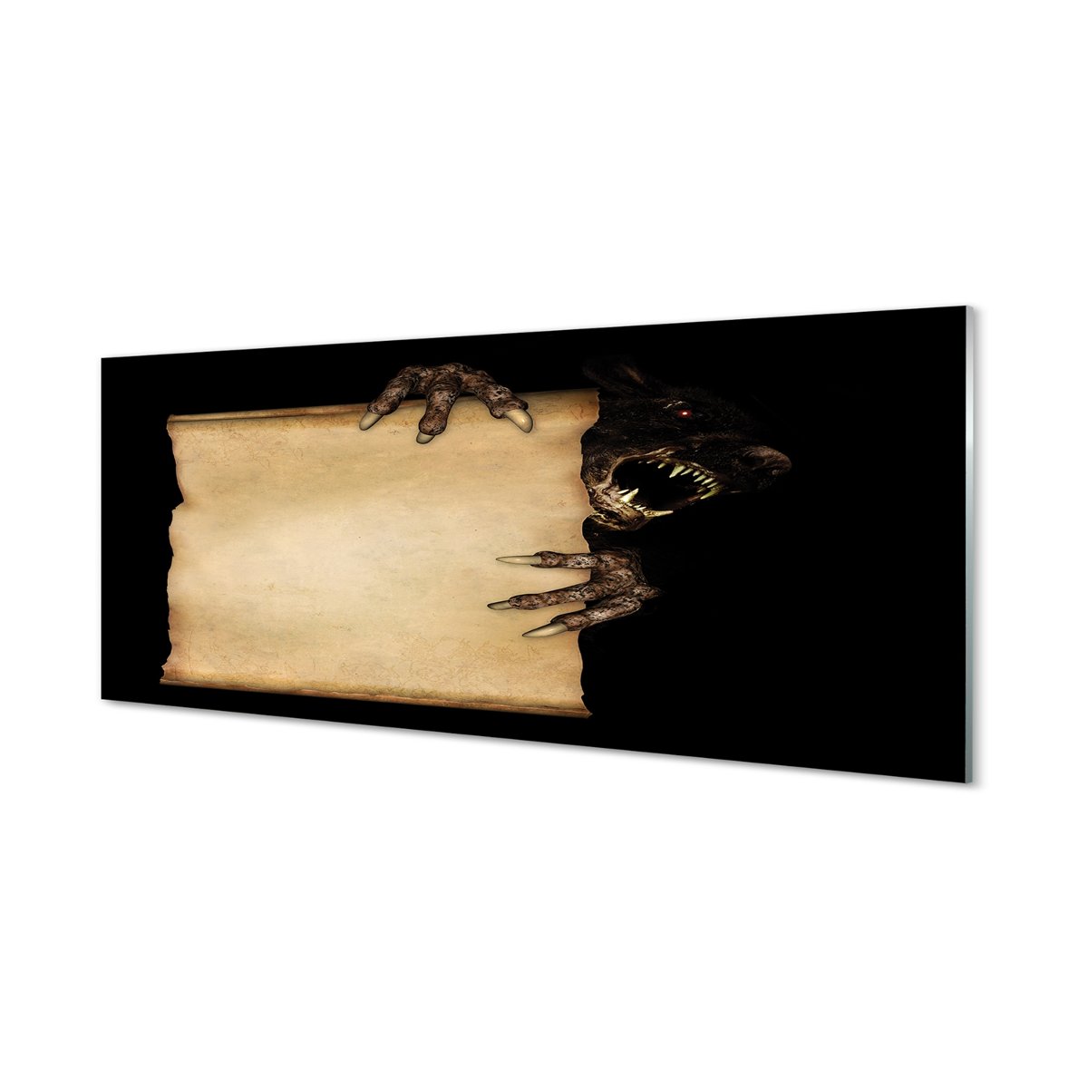 Panel szklany + klej Kartka straszna postać 125x50 cm