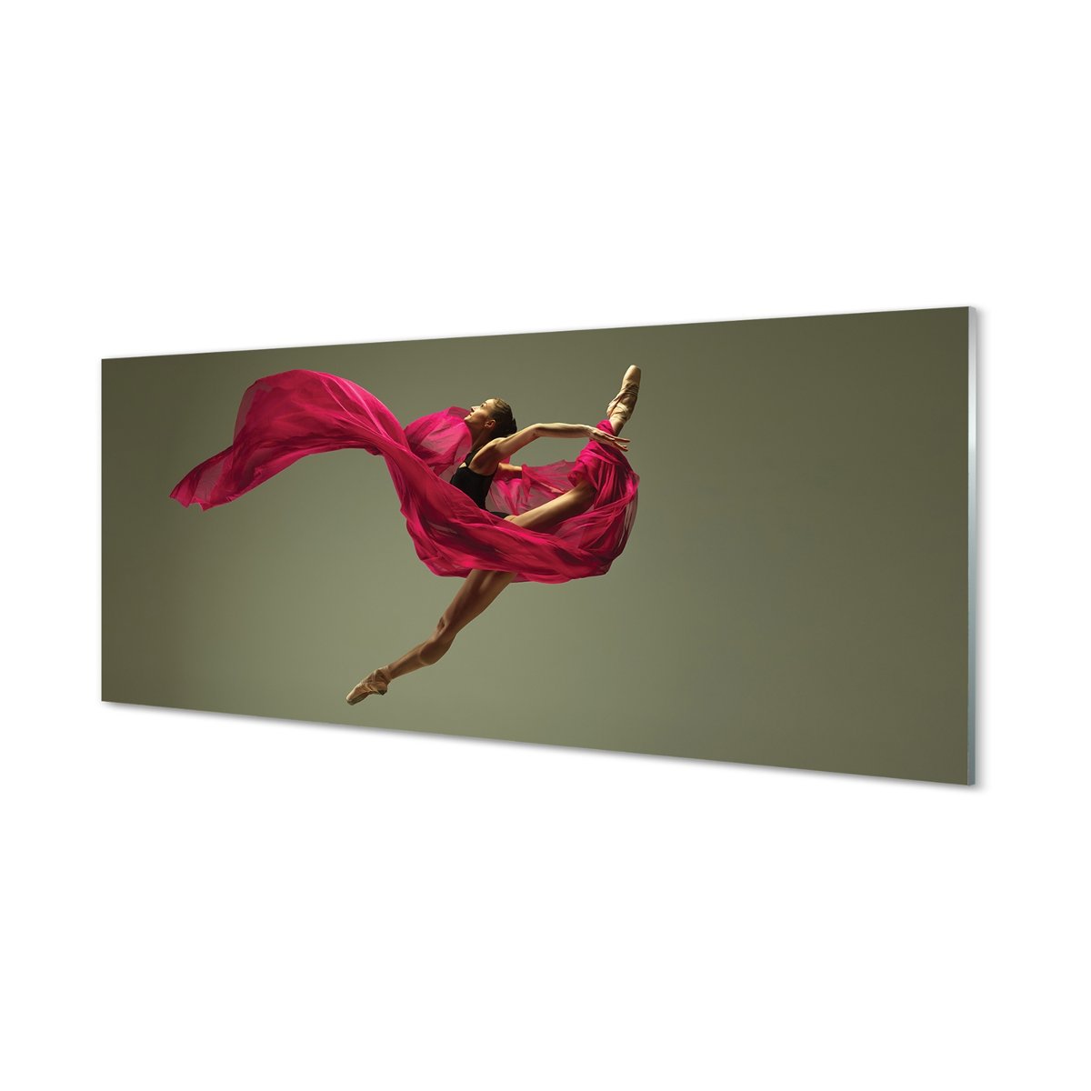 Panel szklany kuchenny Kobieta szpagat 125x50 cm