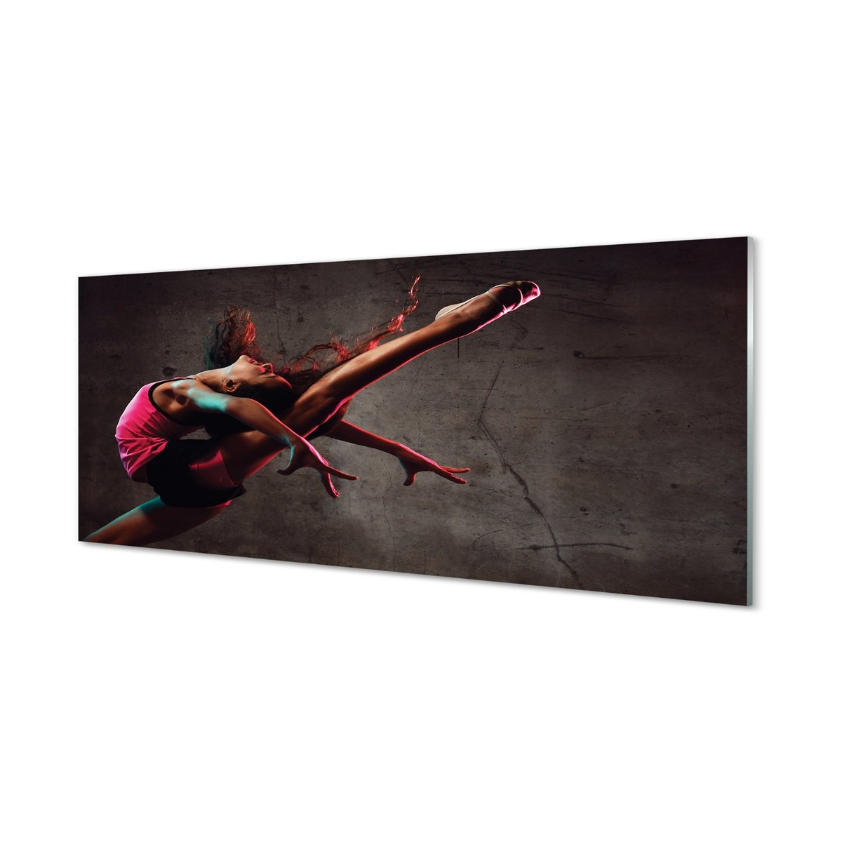 Panel szklany klej Kobieta szpagat 125x50 cm