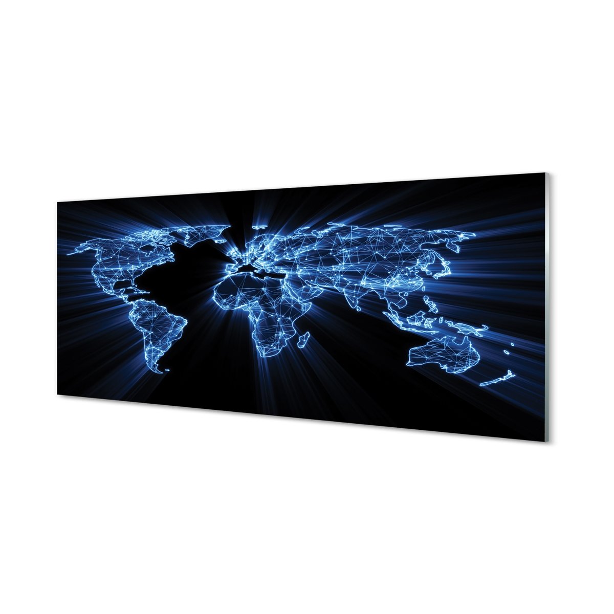 Lacobel ochronny do kuchni Niebieska mapa 125x50 cm