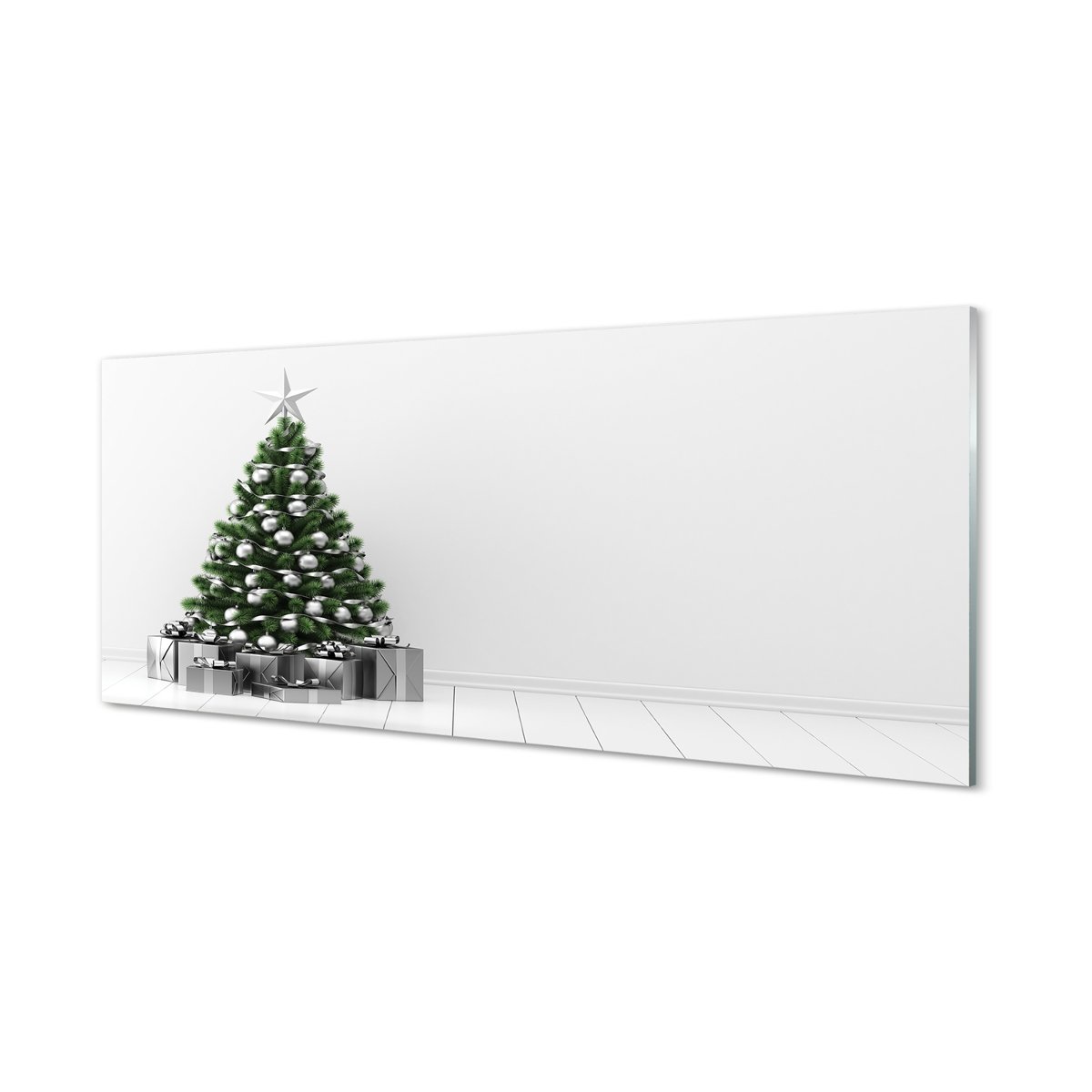 Lacobel ochronny + klej Choinka prezenty 125x50 cm