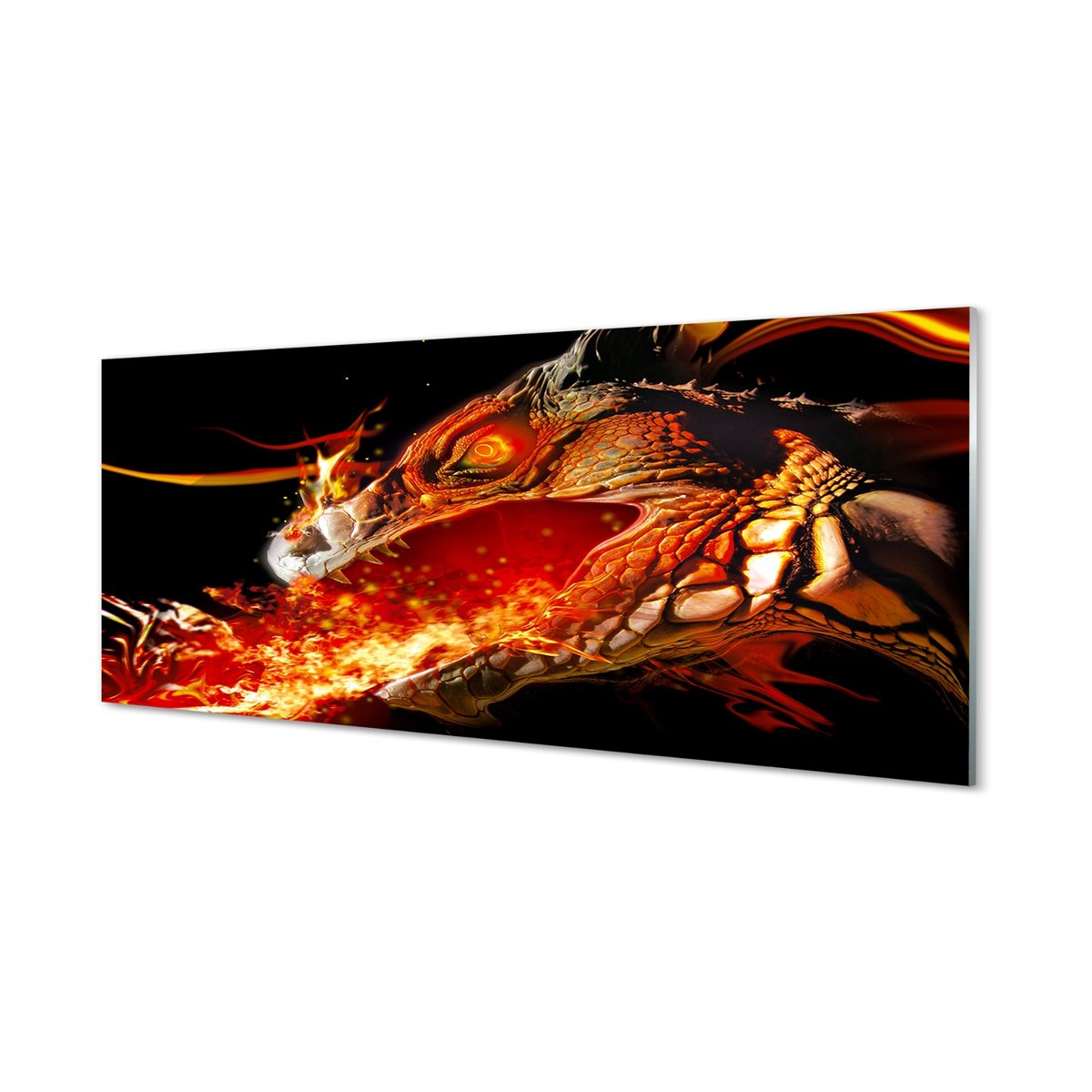 Panel między szafki Ziejący ogniem smok 125x50 cm