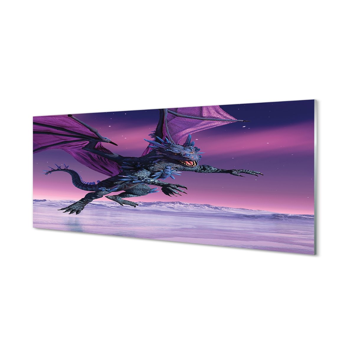 Panel szkło hartowane Smok kolorowe niebo 125x50 cm
