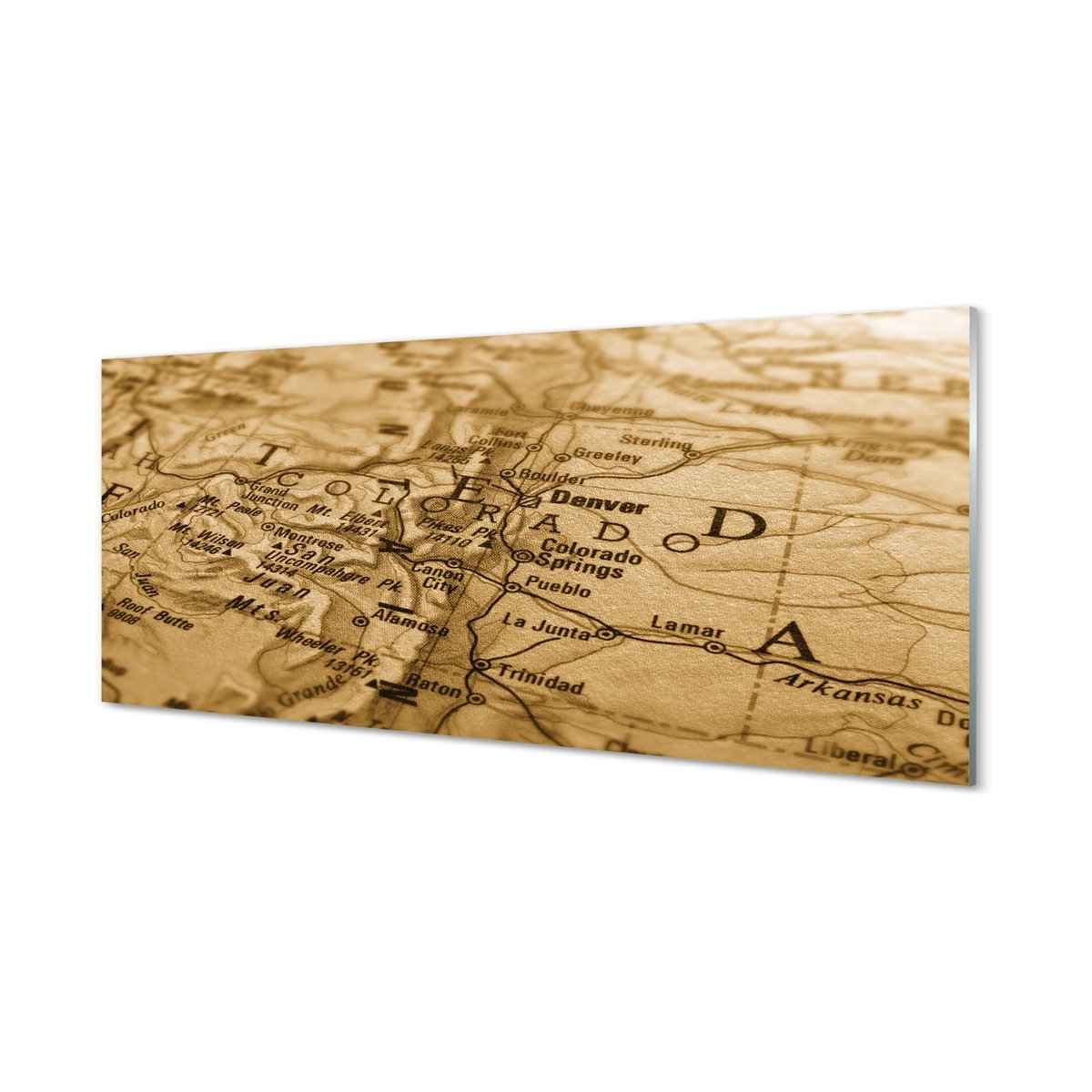 Płyta szklana do kuchni + klej Stara mapa 125x50 cm