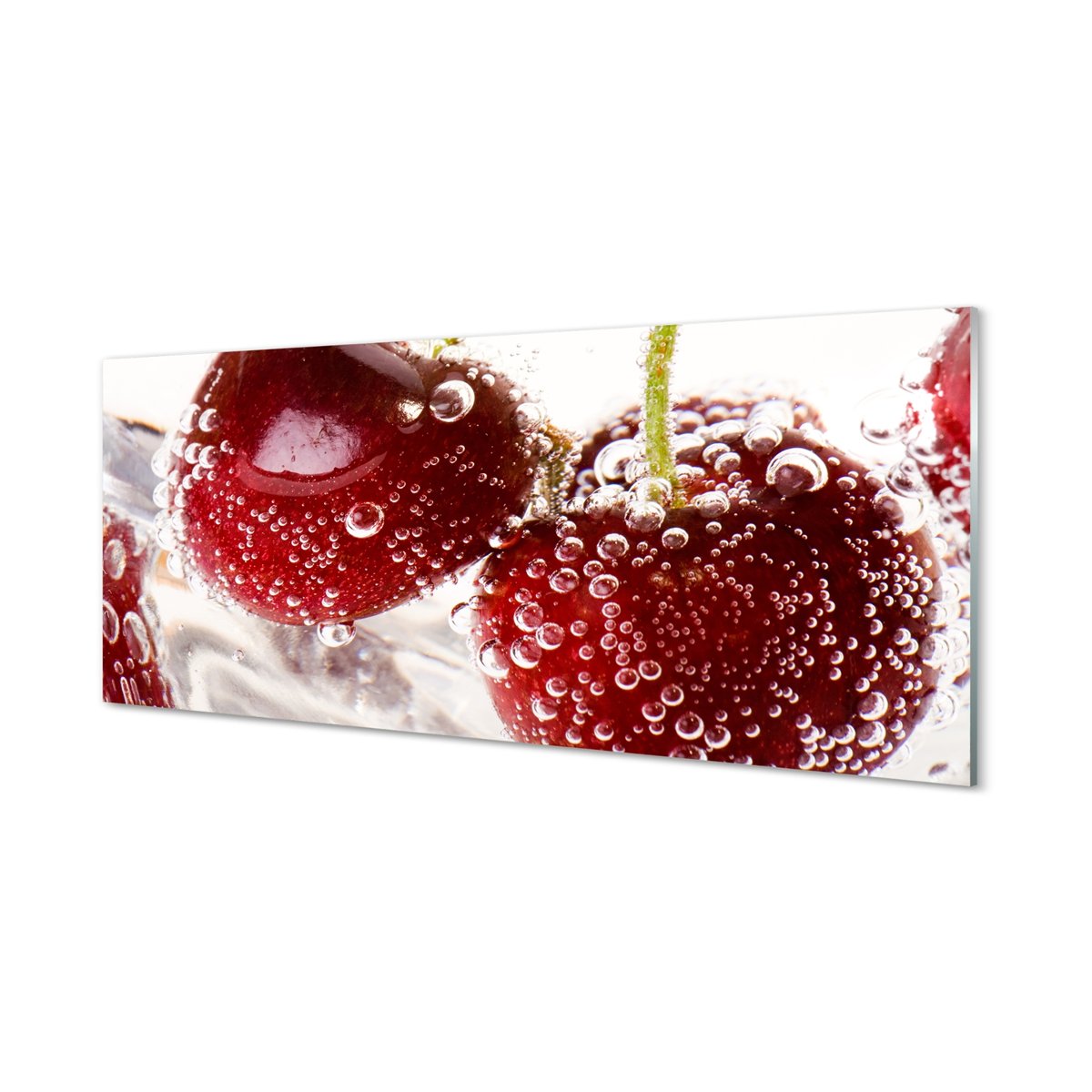 Szklany panel do kuchni Mokre czereśnie 125x50 cm