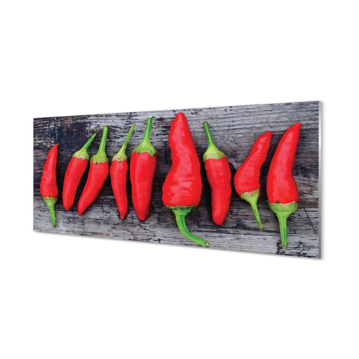 Panel szkło za indukcję Papryczki czerwone 125x50 cm
