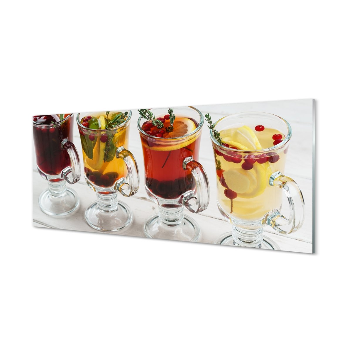 Szkło lacobel Herbata zimowa zioła owoce 125x50 cm