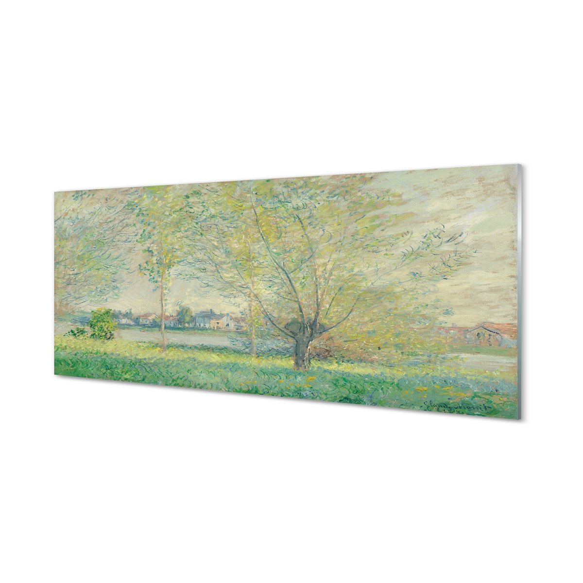 Panel szkło do kuchni Sztuka malowana łąka 125x50 cm