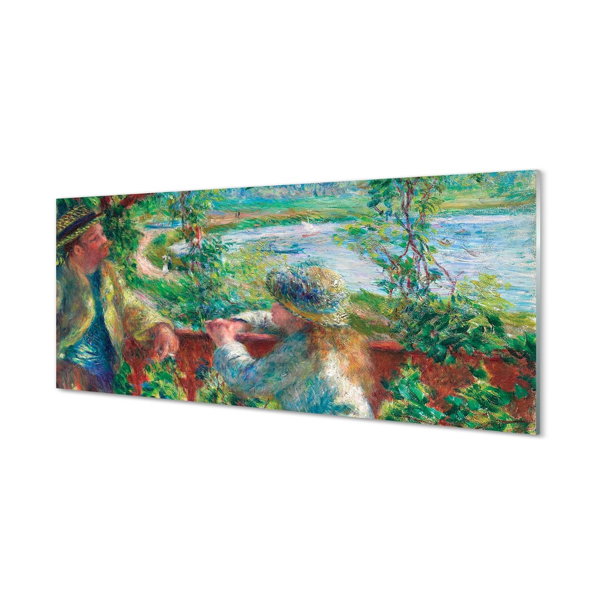 Szklany panel Spotkanie w pobliżu jeziora 125x50 cm