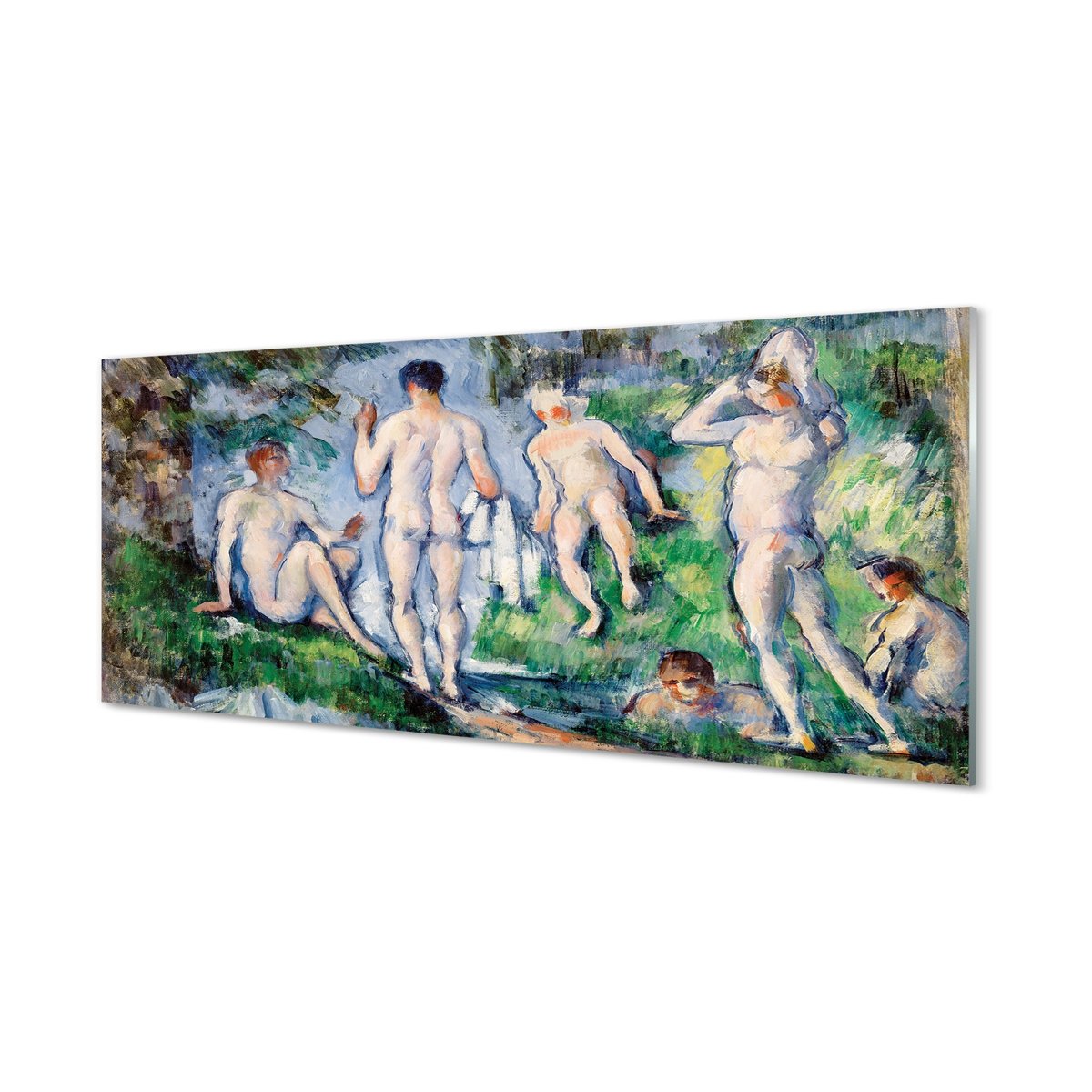 Szklany panel kuchenny + klej Sztuka nagość 125x50 cm
