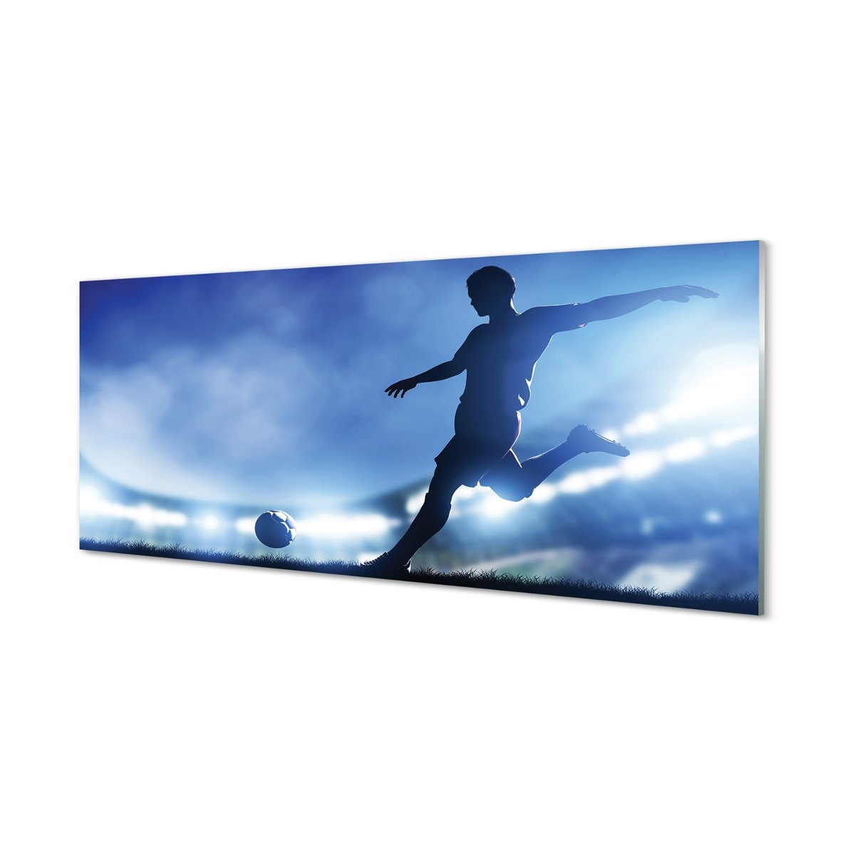 Szklany panel Niebieskie światła człowiek 125x50 cm