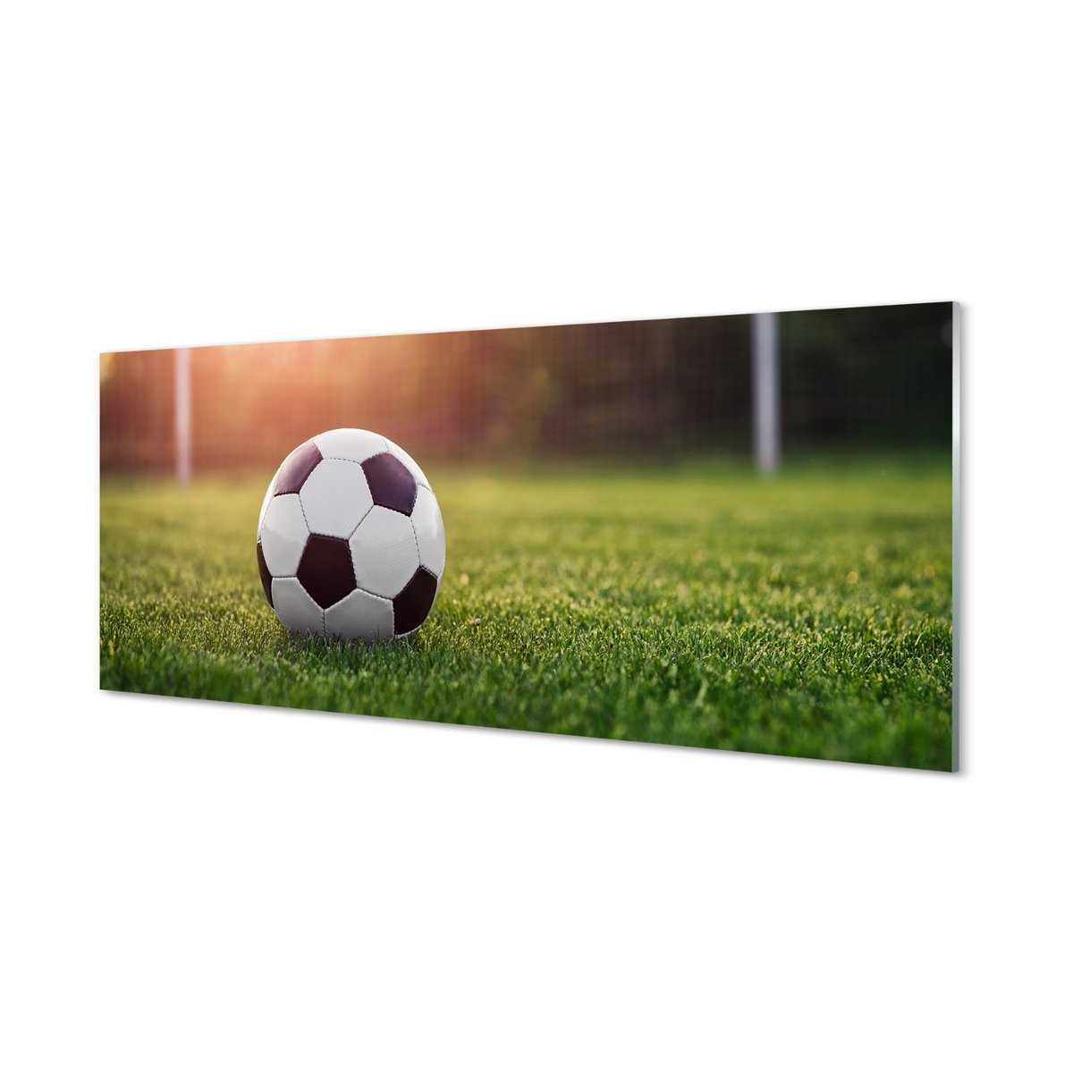 Płyta szklana do kuchni Piłka trawa bramka 125x50 cm