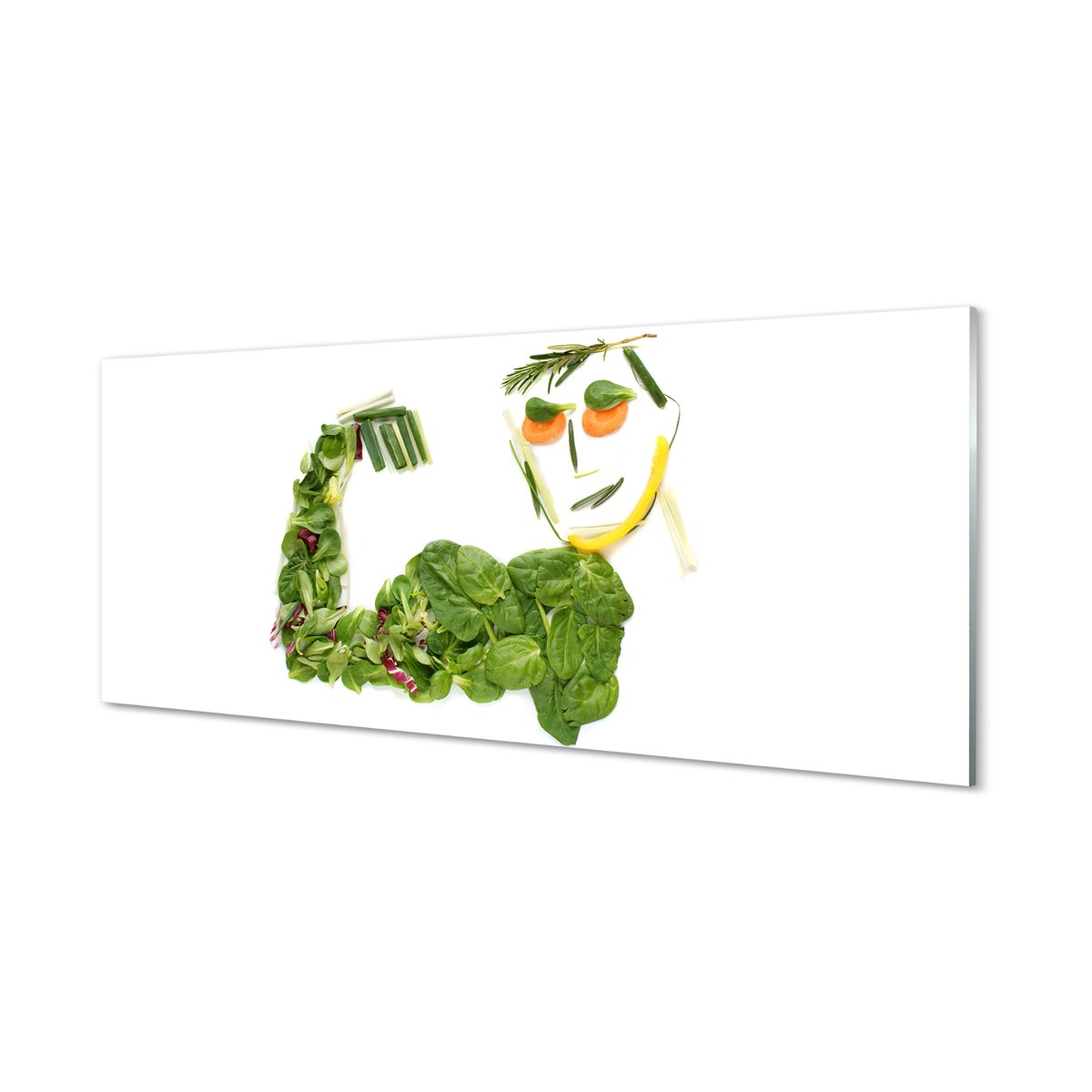 Nowoczesny panel szklany Postać z warzyw 125x50 cm
