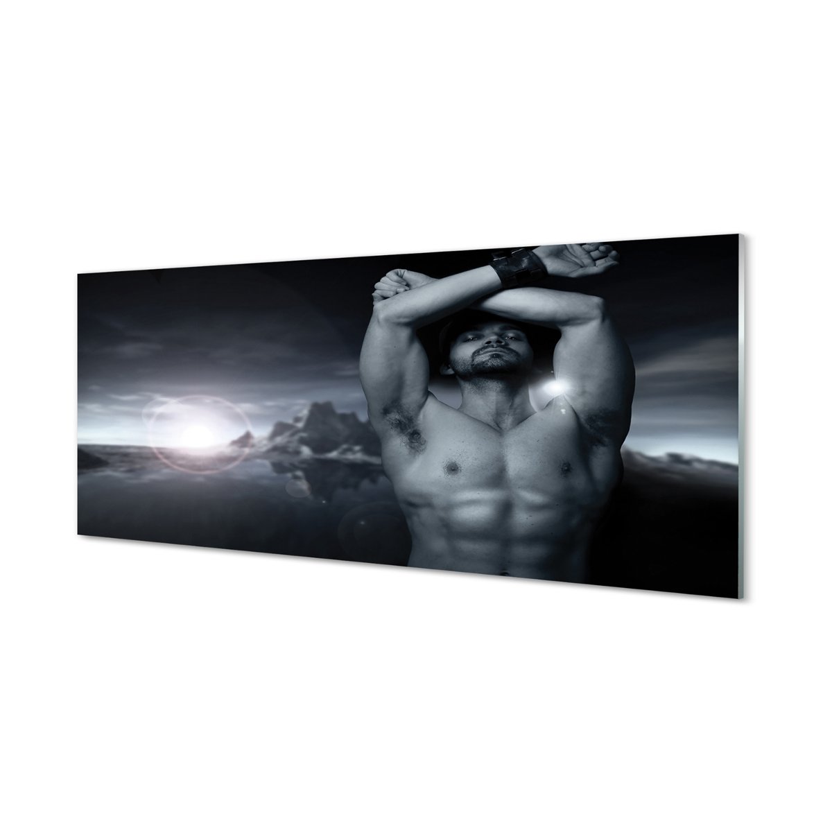 Kuchenny panel ochronny Mężczyzna góry 125x50 cm
