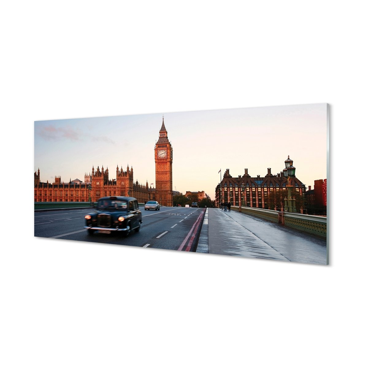 Szklany panel Miasto niebo ulica samochody 125x50 cm