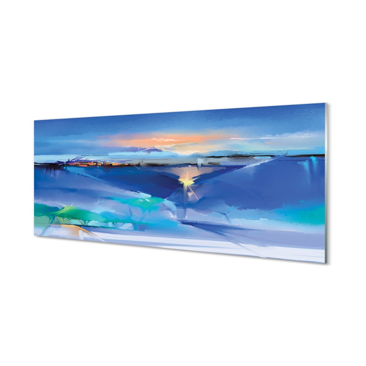 Panel szklany między szafki Chmury drzewa 125x50 cm