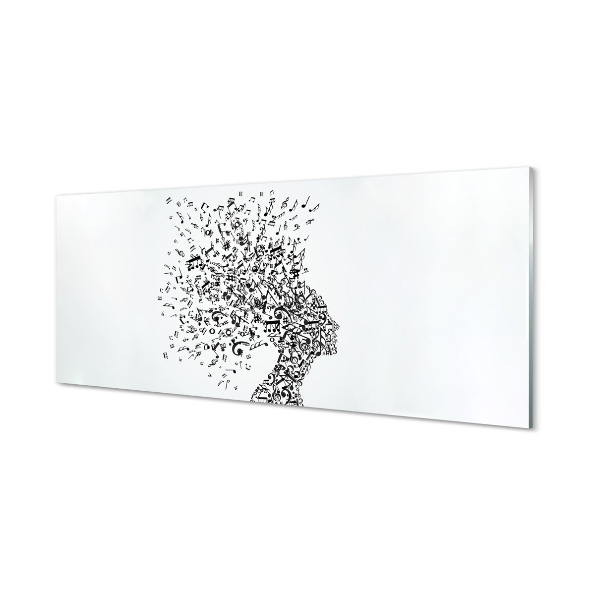 Panel ochronny do kuchni Kobieta gitar nuty 125x50 cm