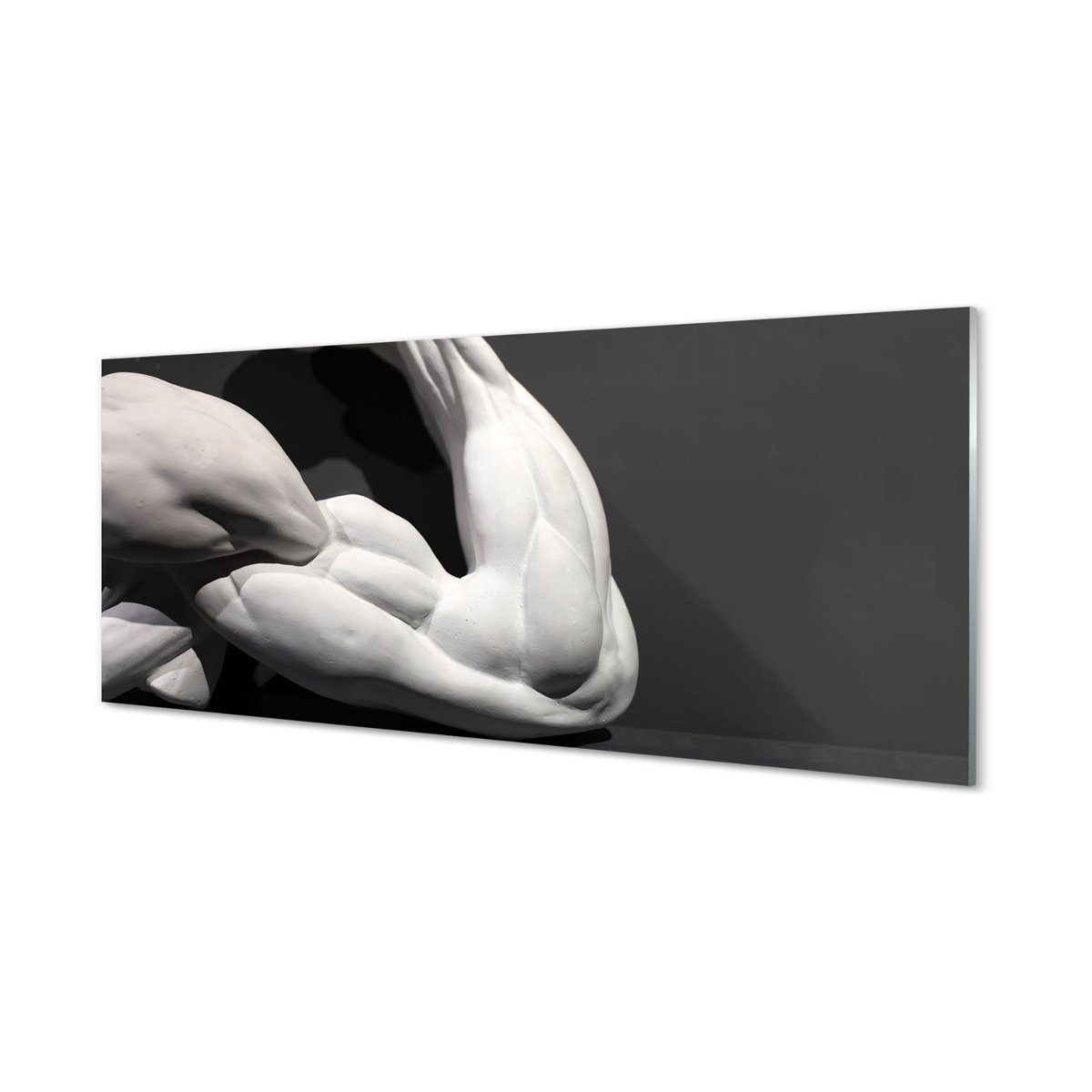 Ochronny panel szklany Mięśnie czarno-białe 125x50 cm