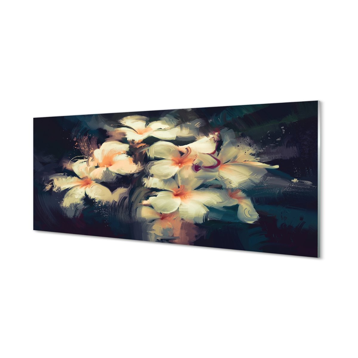 Panel szklany klej Obraz kwiaty 125x50 cm