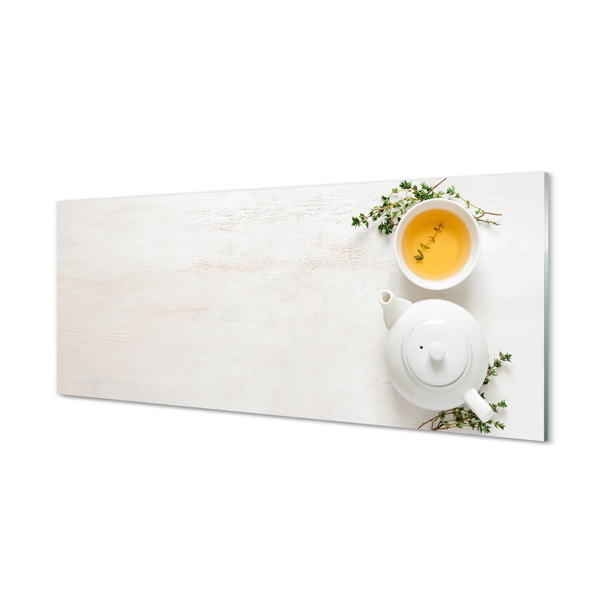 Szklany panel ochronny Dzbanek herbata 125x50 cm