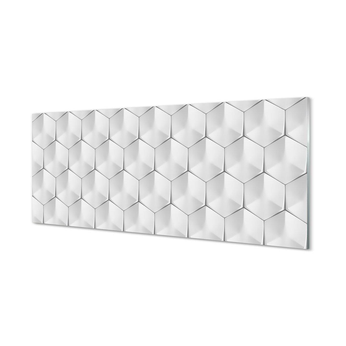 Lacobel ochronny do kuchni Sześciokąty 3d 125x50 cm