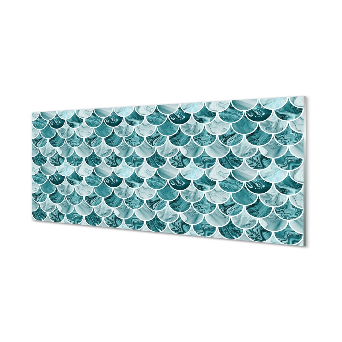 Lacobel kuchenny + klej Wzór rybiej łuski 125x50 cm