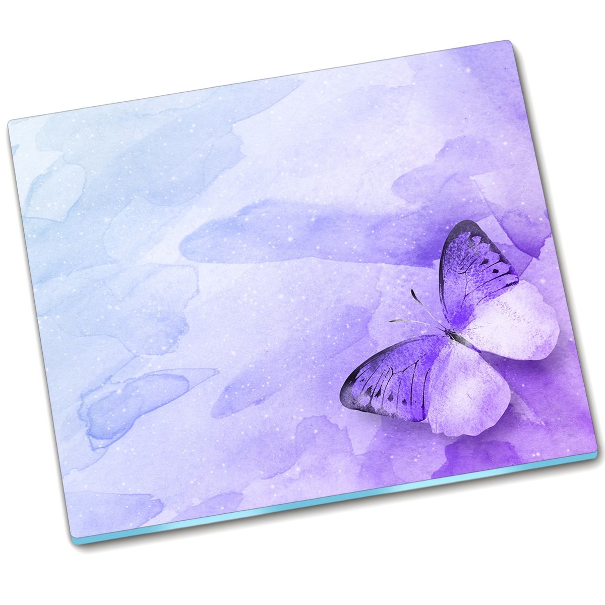 Osłona kuchenna szklana Purpurowy motyl - 60x52 cm