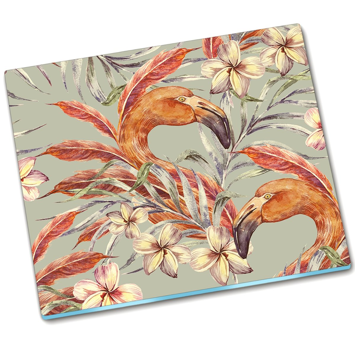 Osłona kuchenna szklana Różowe flamingi - 60x52 cm