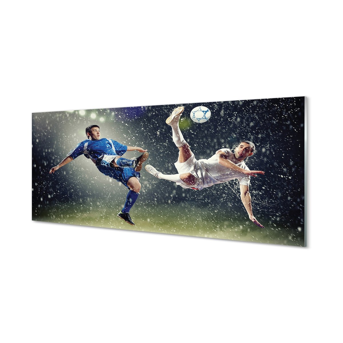 Panel szkło hartowane Deszcz piłka ludzie 125x50 cm