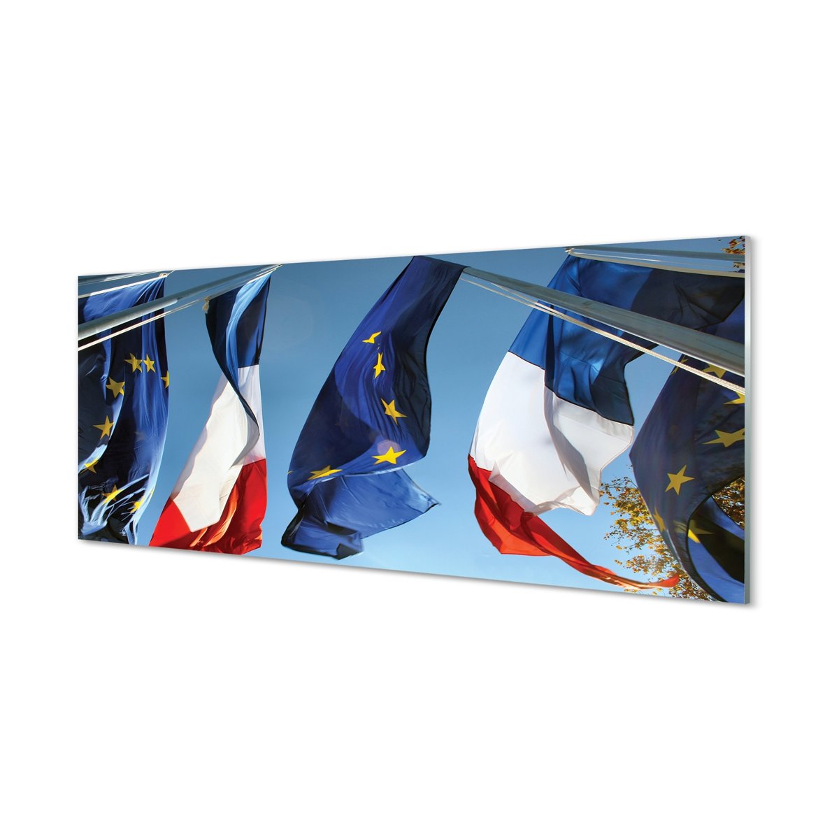 Panel dekoracyjny szkło hartowane Flagi 125x50 cm