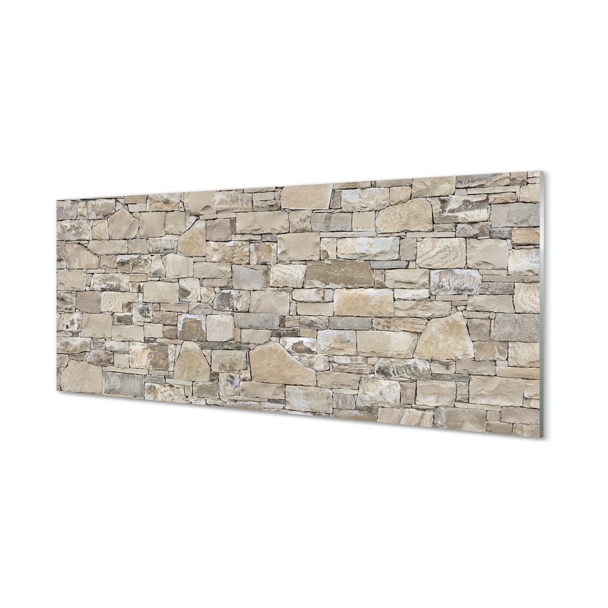 Szklany panel kuchenny Kamień mur ściana 125x50 cm