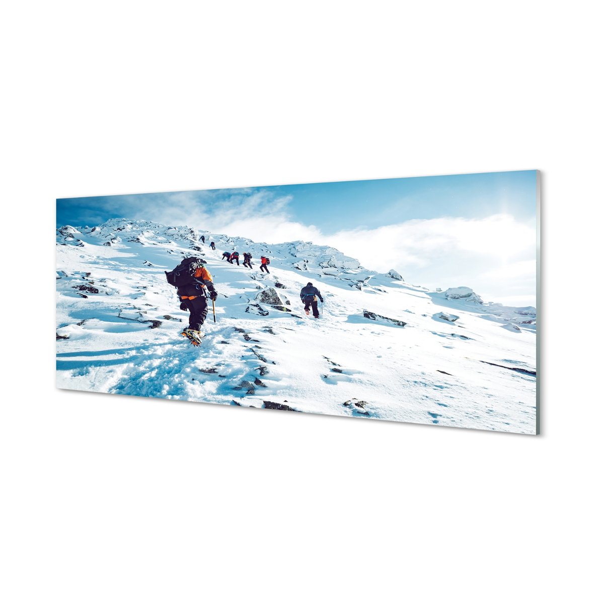 Lacobel szkło Wspinaczka po górach zima 125x50 cm