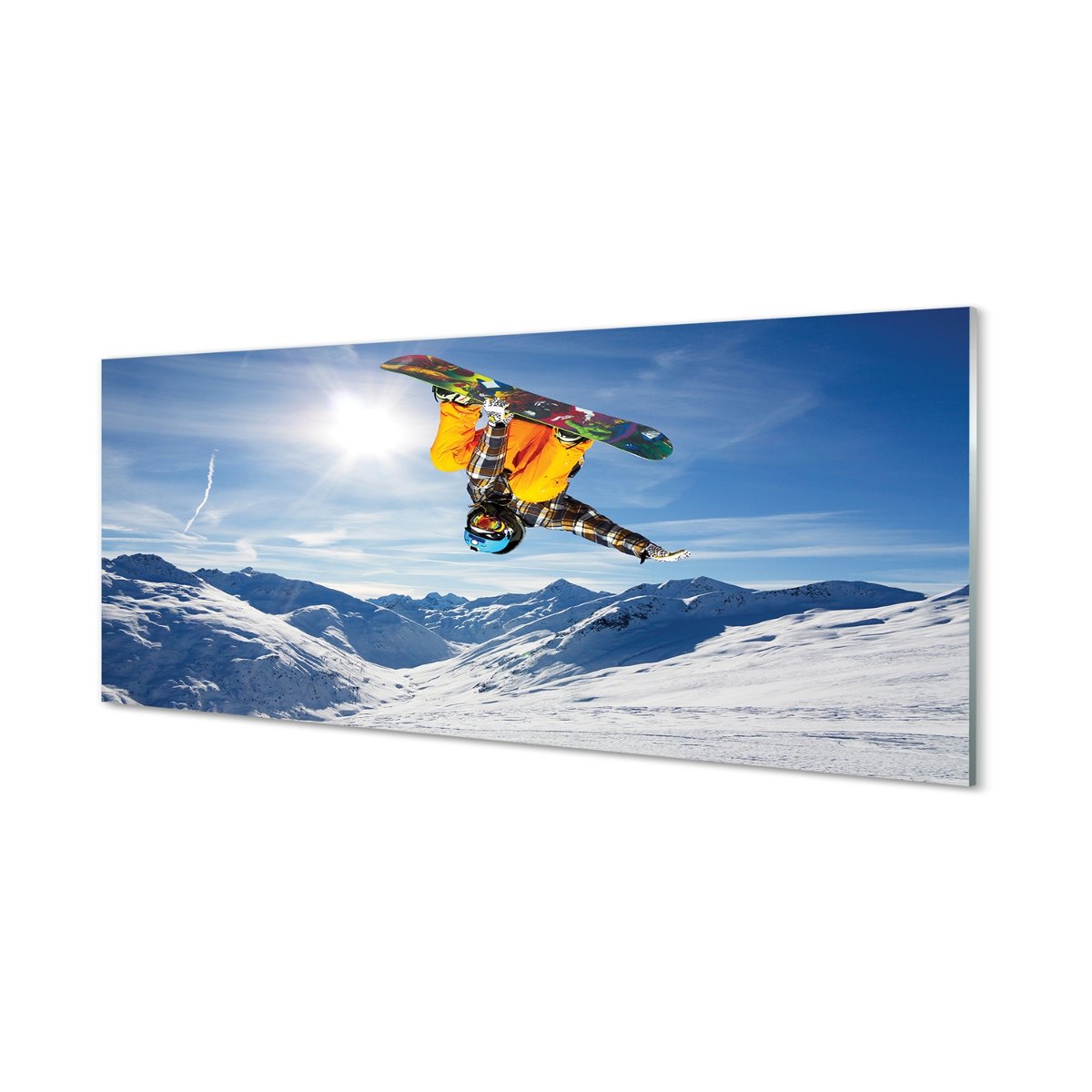 Panel szkło hartowane Człowiek deska góry 125x50 cm