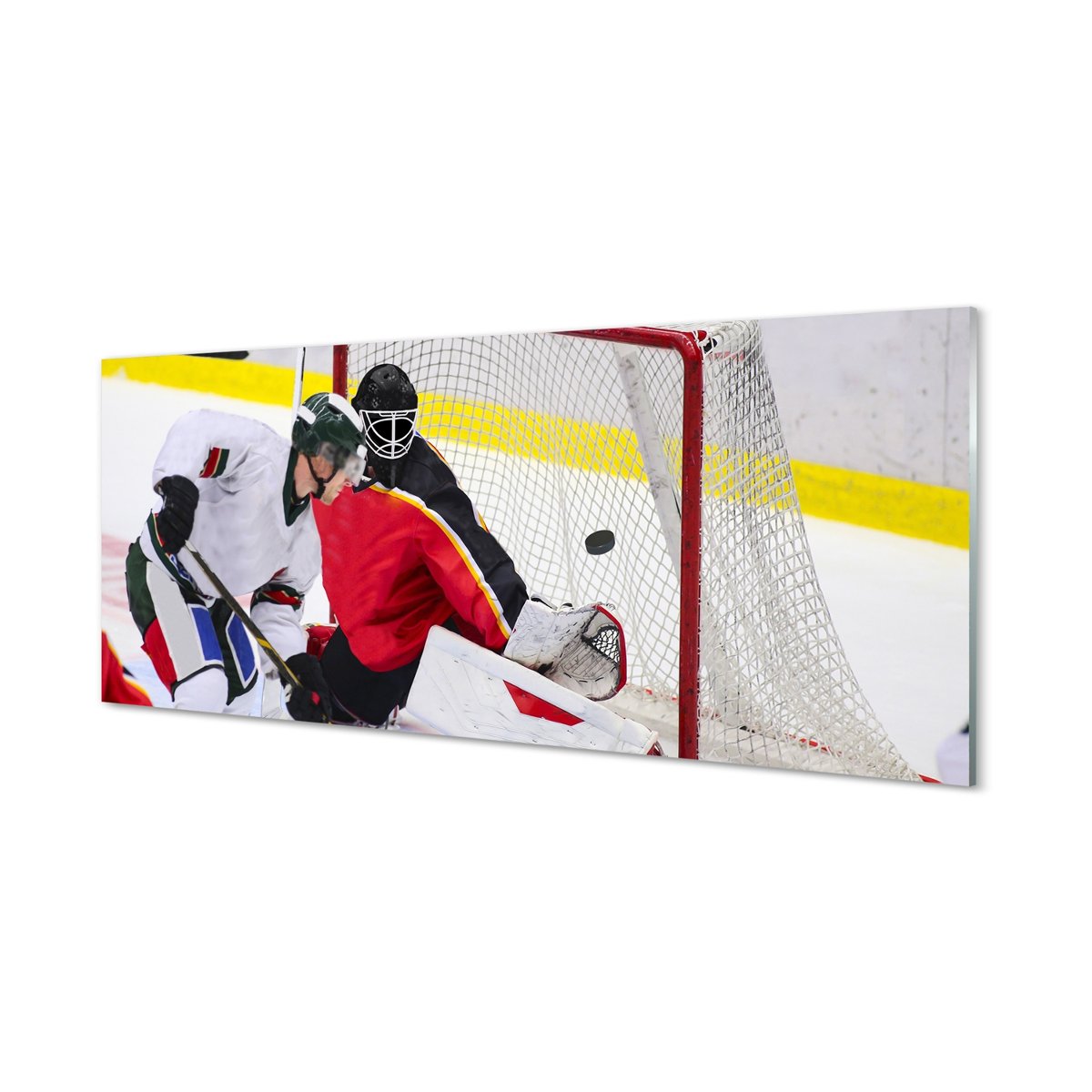 Nowoczesny panel szklany Bramka hokej 125x50 cm