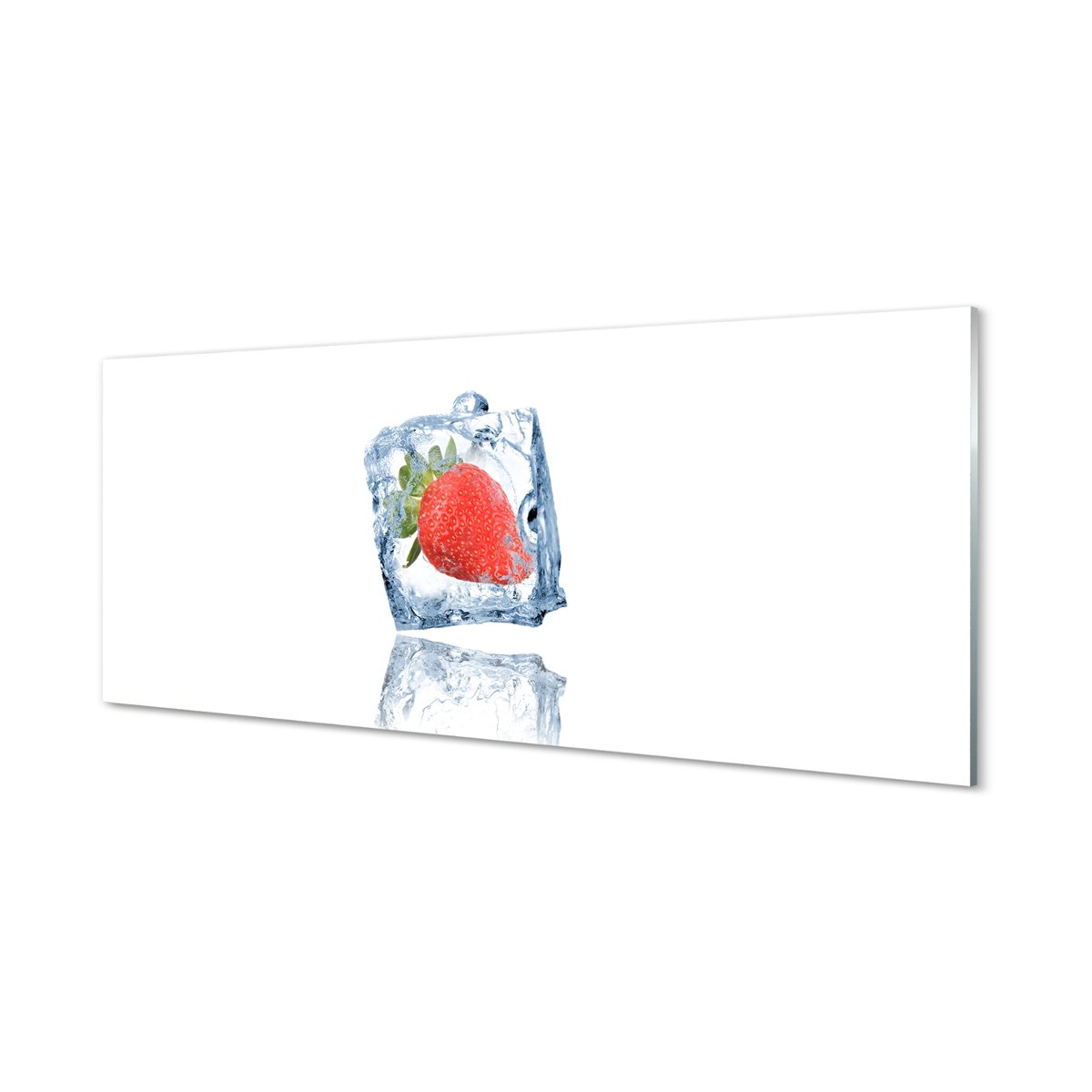 Nowoczesny panel  Kostka lodu truskawka 125x50 cm