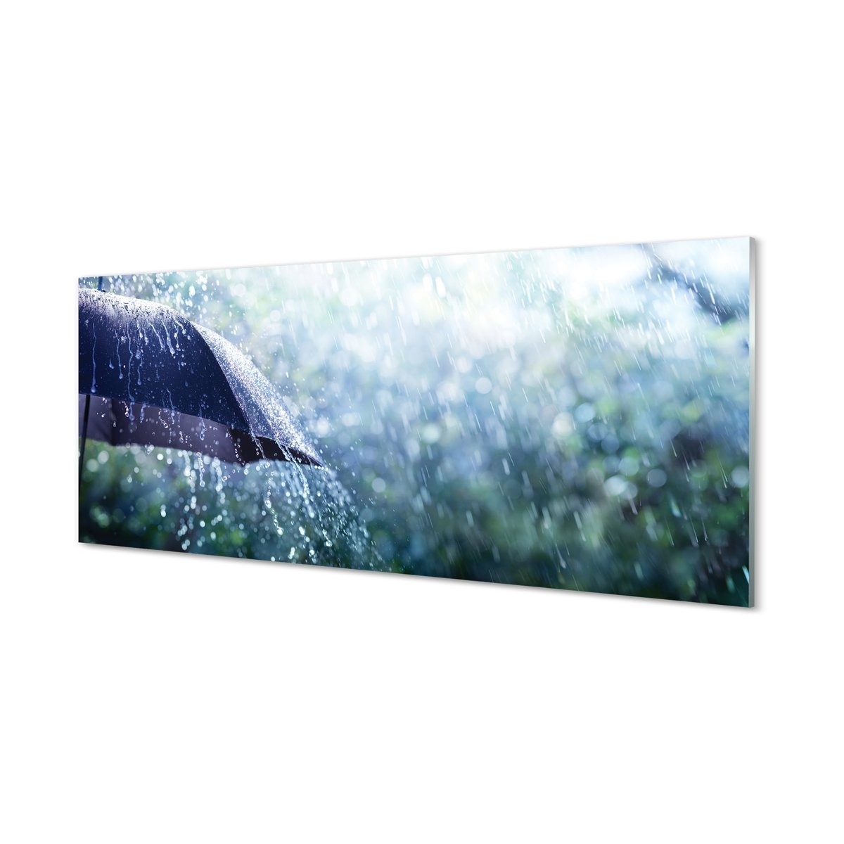Ochronny panel dekor Krople parasol deszcz 125x50 cm