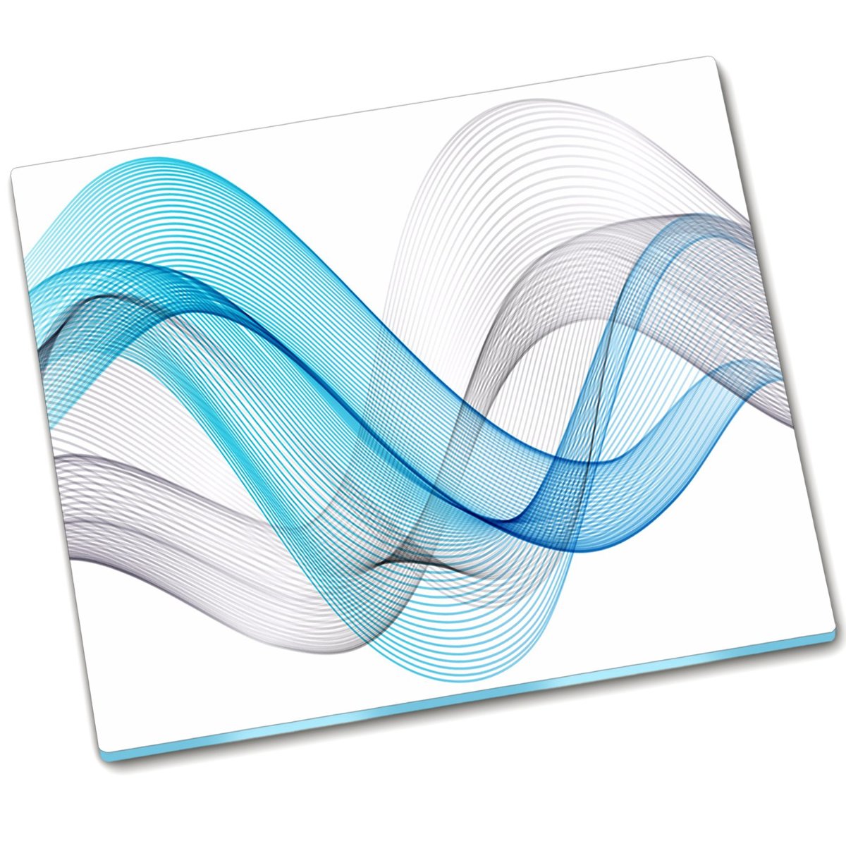 Osłona kuchenna szklana Niebieska fala - 60x52 cm