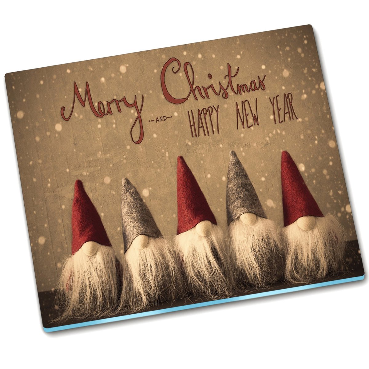 Osłona kuchenna szklana Wesołych Świąt - 60x52 cm