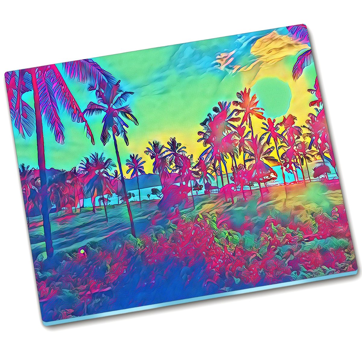 Osłona kuchenna deska szklana Palmy - 60x52 cm